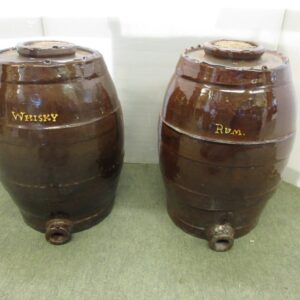 Pair of Treacle Glazed Sprit Barrels